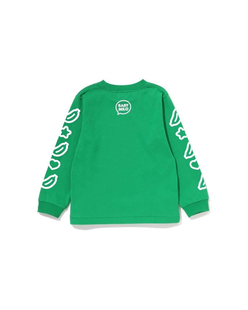 Hauts Bape Baby Milo Speech Balloon L/S #1 Menthe Enfant | NBU-87964204